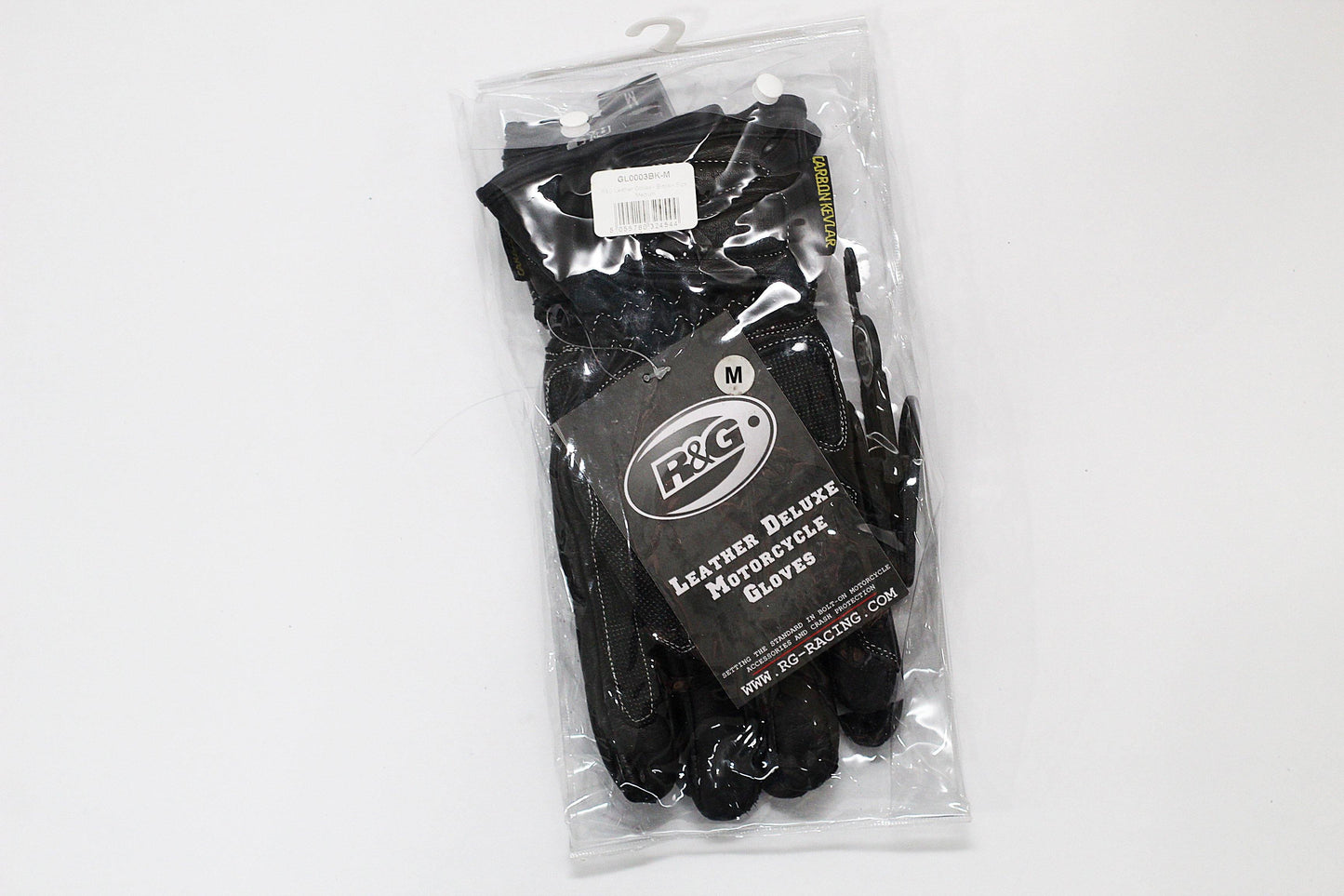 R&G Leather Deluxe Motorcycle Gloves (Black) - Durian Bikers