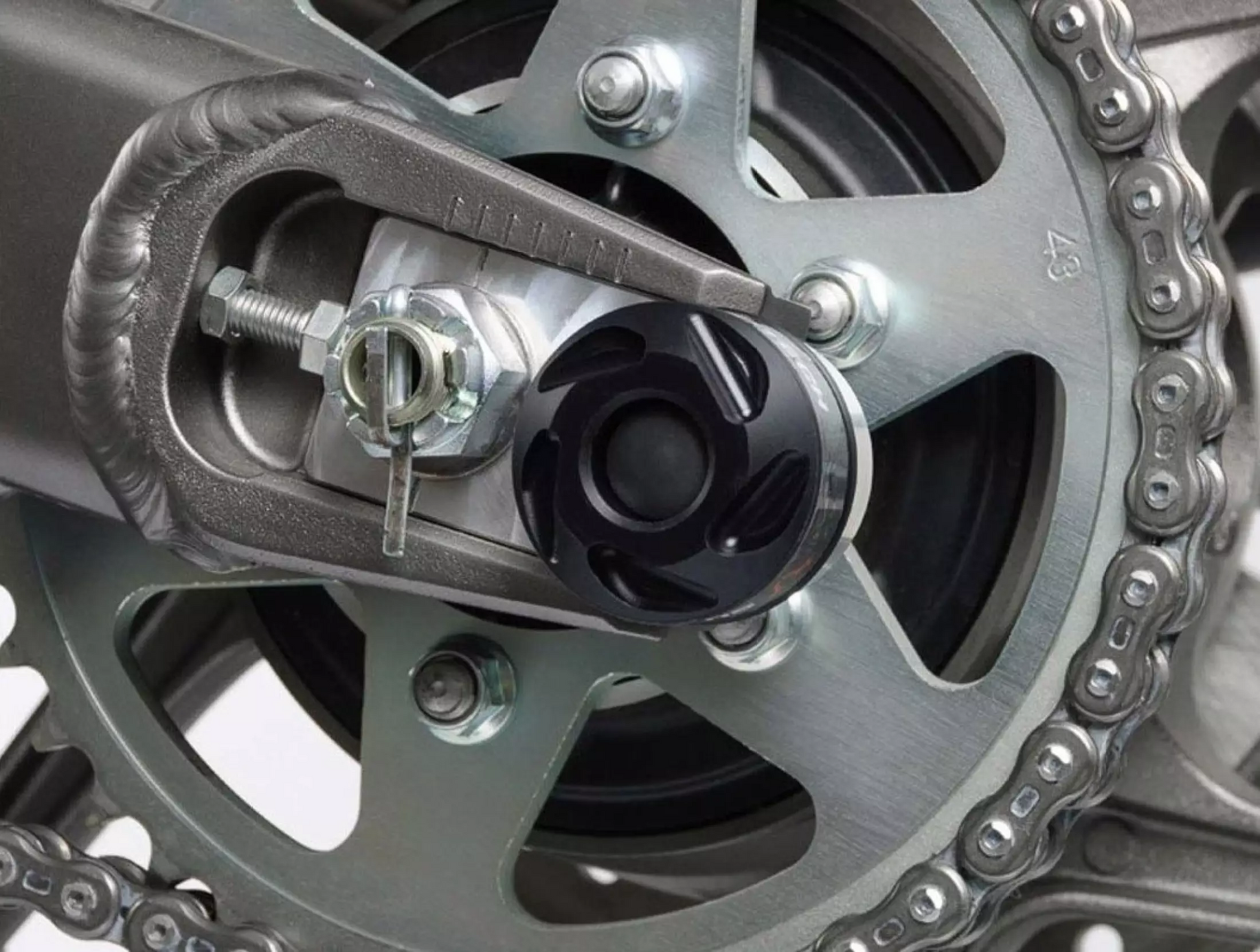 SW Motech Slider Set (Rear Axle Black) fits for Kawasaki Versys 1000 ('12-) - Durian Bikers