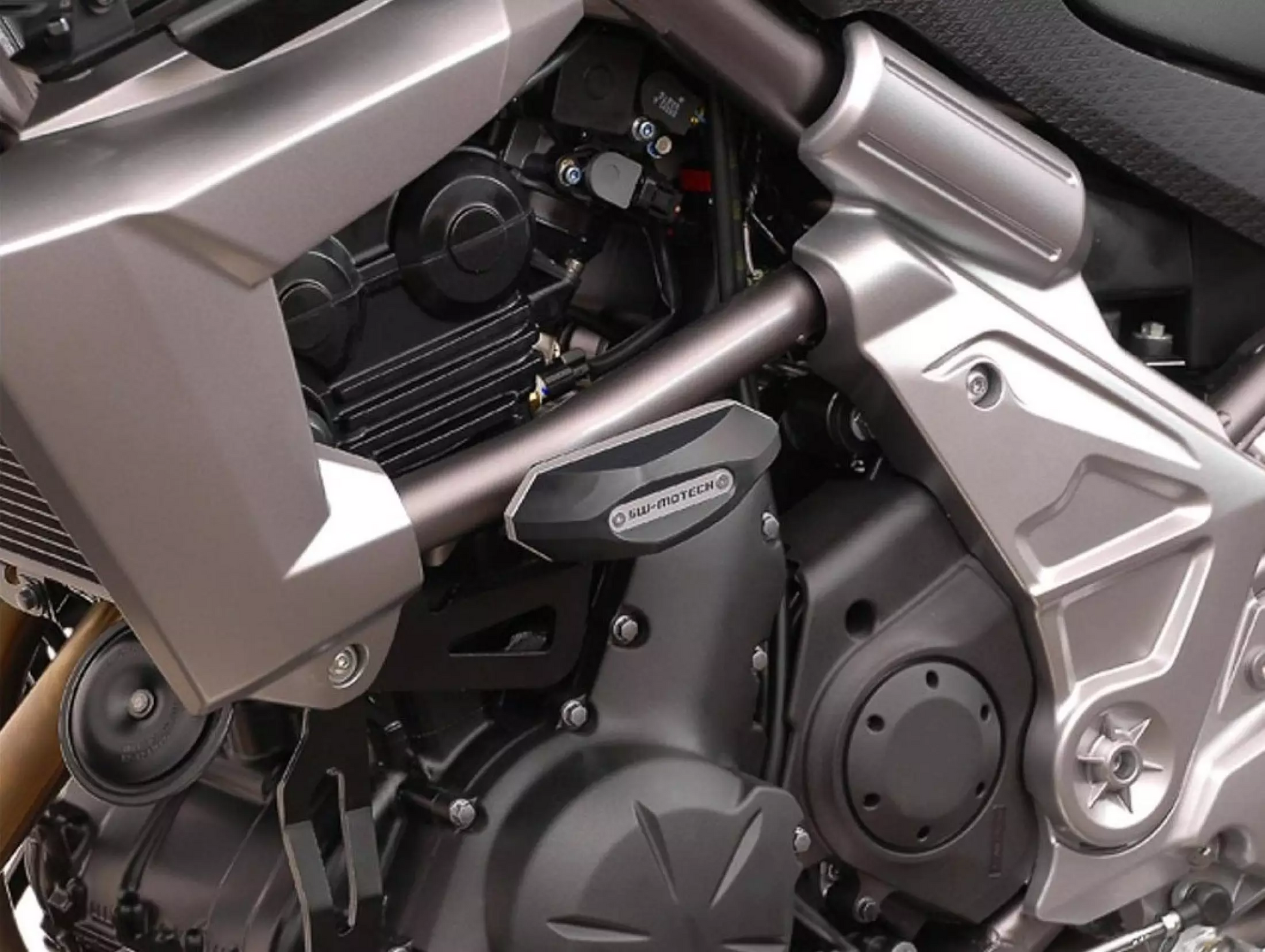 SW Motech Slider Set (Frame Black) fits for Kawasaki Versys 650 ('08-'14) - Durian Bikers