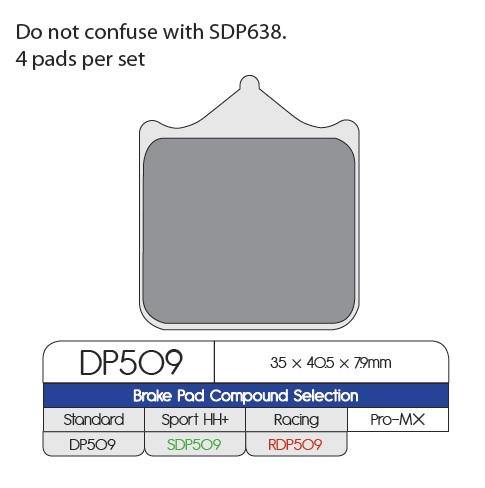 DP Brakes (RDP509) Brake Pads - Durian Bikers