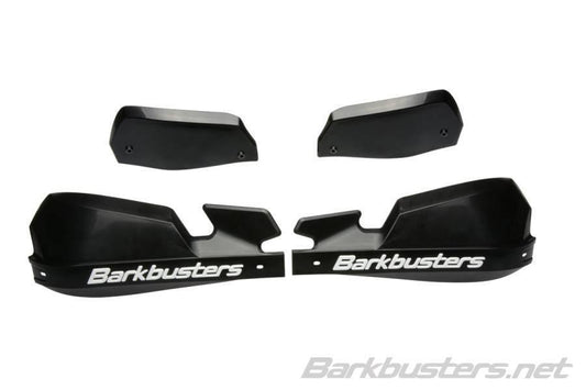 Barkbusters VPS Plastic Guard with Wind Deflector Set (Black) - Durian Bikers