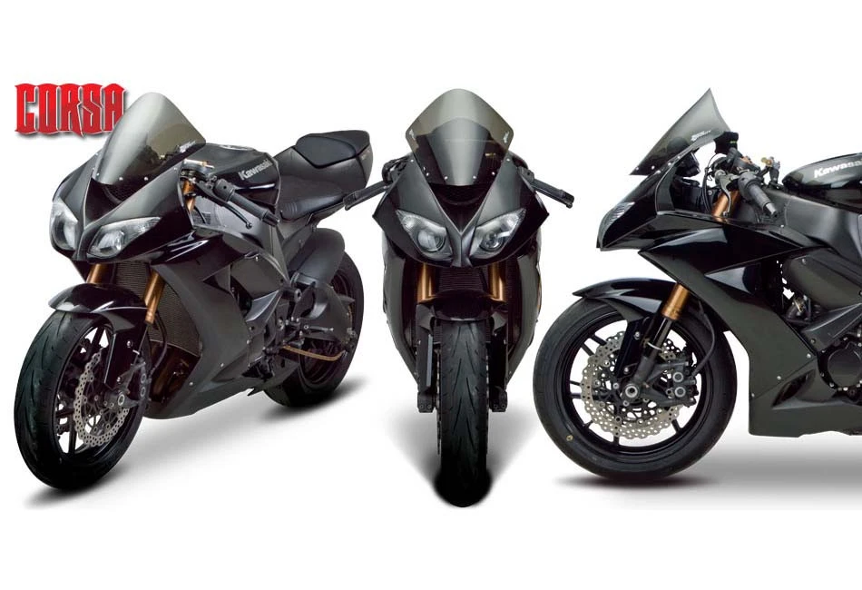 Zero Gravity Corsa Windscreen fits for Kawasaki ZX-6R / ZX636 ('09-'18) & ZX-10R ('08-'10) (Clear) - Durian Bikers