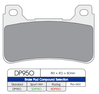 DP Brakes (RDP950) Brake Pads - Durian Bikers