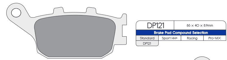 DP Brakes (DP121) Brake Pads - Durian Bikers