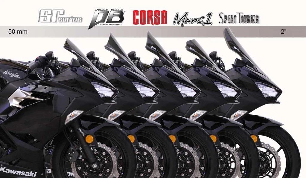 Zero Gravity Double Bubble Windscreen fits for Kawasaki Ninja 250R & Ninja 400 (Light Smoke) - Durian Bikers