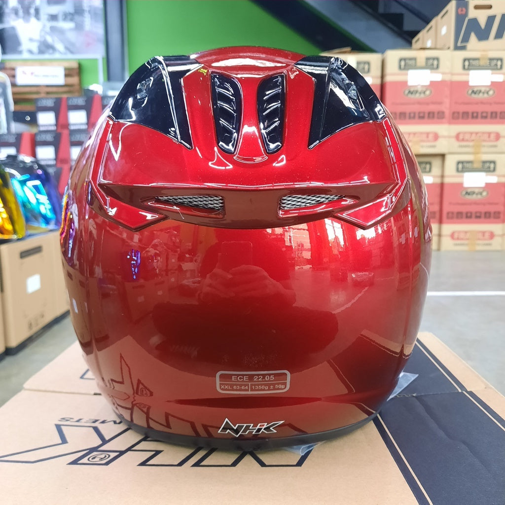 NHK Helmet R6 v2 Solid (Candy Red Glossy)