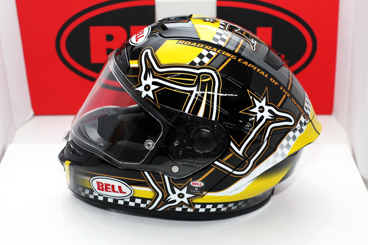 Bell Star (Isle of Man Gloss Black/Yellow) - Durian Bikers