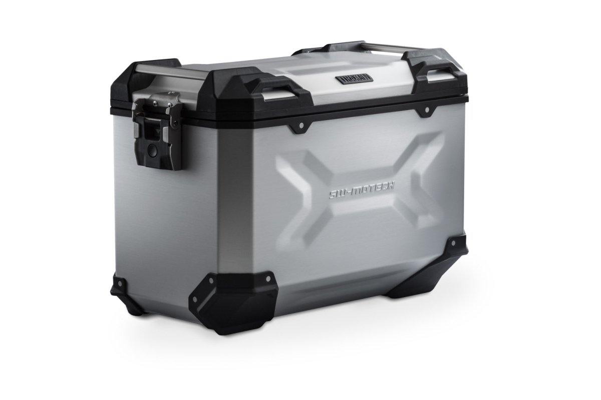SW Motech TRAX ADV L Side Case (Aluminum / 45 L / Left / Silver) - Durian Bikers