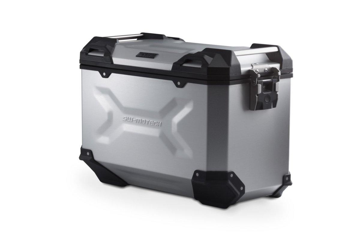 SW Motech TRAX ADV L Side Case (Aluminium / 45 L / Right / Silver) - Durian Bikers
