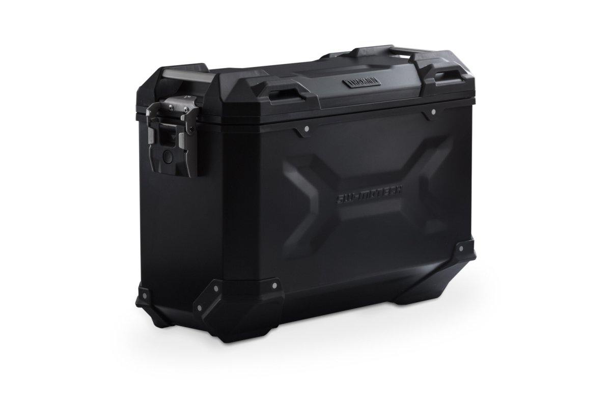SW Motech TRAX ADV M Side Case (Aluminum 37 L, Left, Black) - Durian Bikers