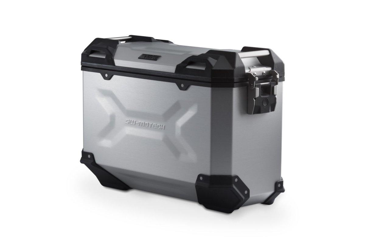 SW Motech TRAX ADV M Side Case (Aluminium 37 L, Right, Silver) - Durian Bikers