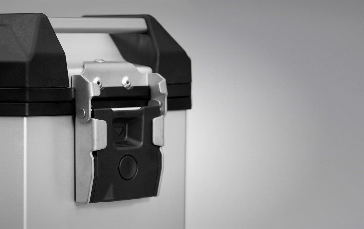 SW Motech TRAX ADV M Side Case (Aluminum 37 L, Left, Silver) - Durian Bikers
