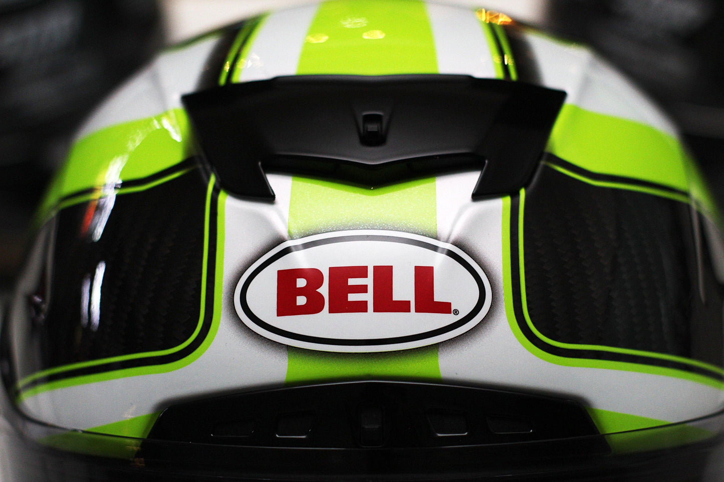 Bell Race Star (Sector White/Hi Viz Green) - Durian Bikers
