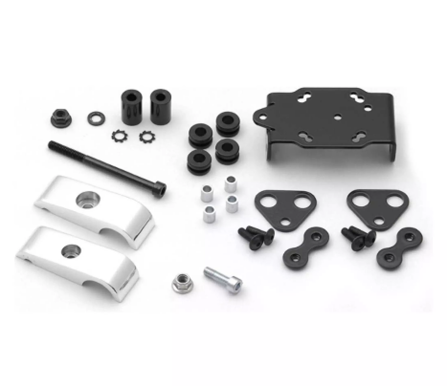 SW Motech GPS Mount with Handlebar Clamp for Ø 22 mm Handlebar (Vibration Damped Silver) - Durian Bikers
