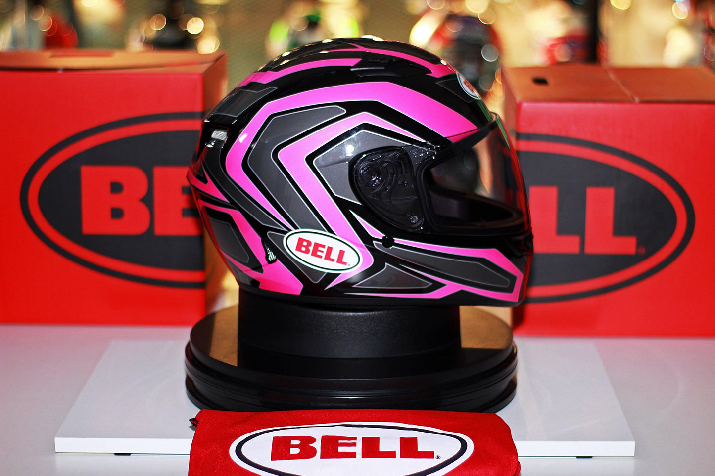 Bell Qualifier (Machine Black/Pink) - Durian Bikers