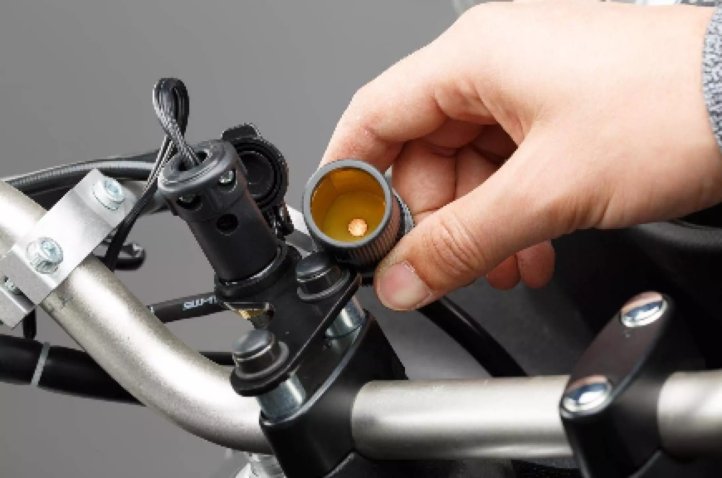 SW Motech Cigarette Lighter Adapter for DIN Socket (Cable 100 cm Length) (12 V) - Durian Bikers