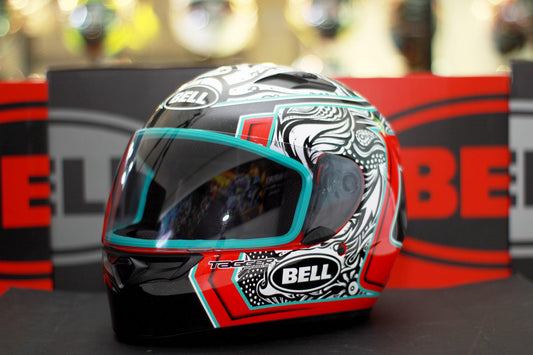 Bell Qualifier (Tagger Splice White/Black/Red) - Durian Bikers