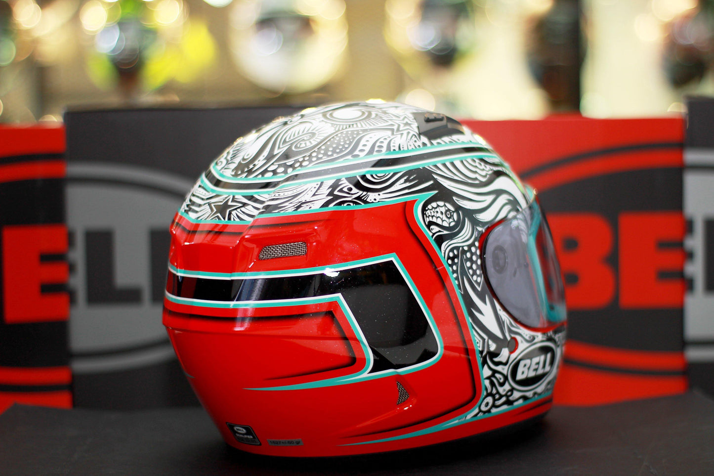 Bell Qualifier (Tagger Splice White/Black/Red) - Durian Bikers