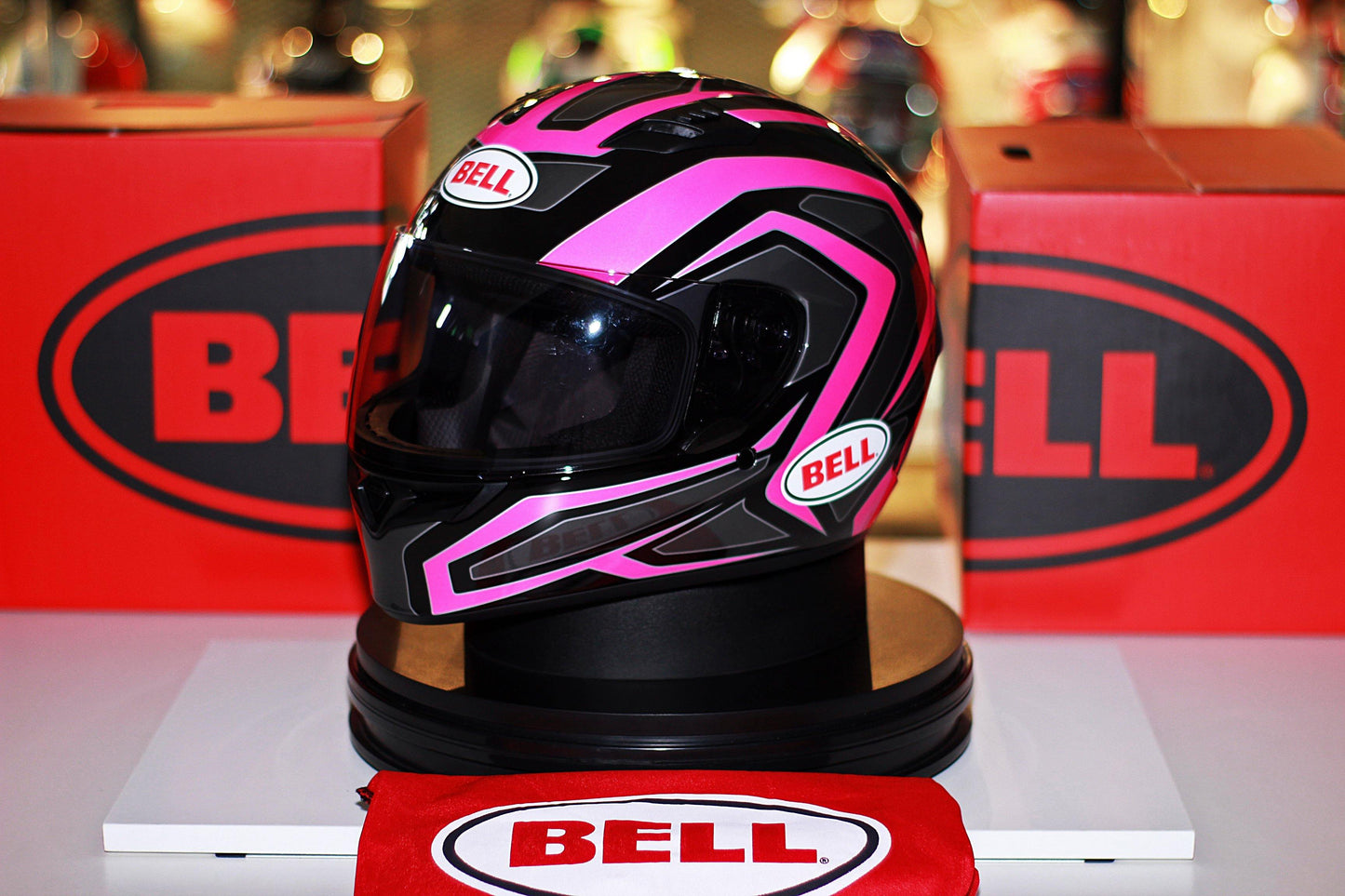 Bell Qualifier (Machine Black/Pink) - Durian Bikers