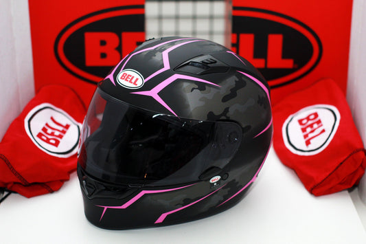 Bell Qualifier (Stealth Camo Matte Black/Pink) - Durian Bikers