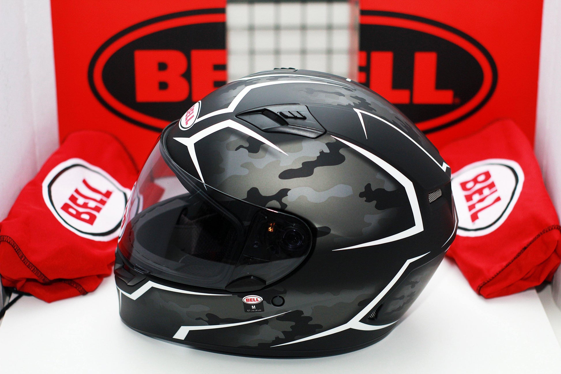 Bell Qualifier (Stealth Camo Matte Black/White) - Durian Bikers
