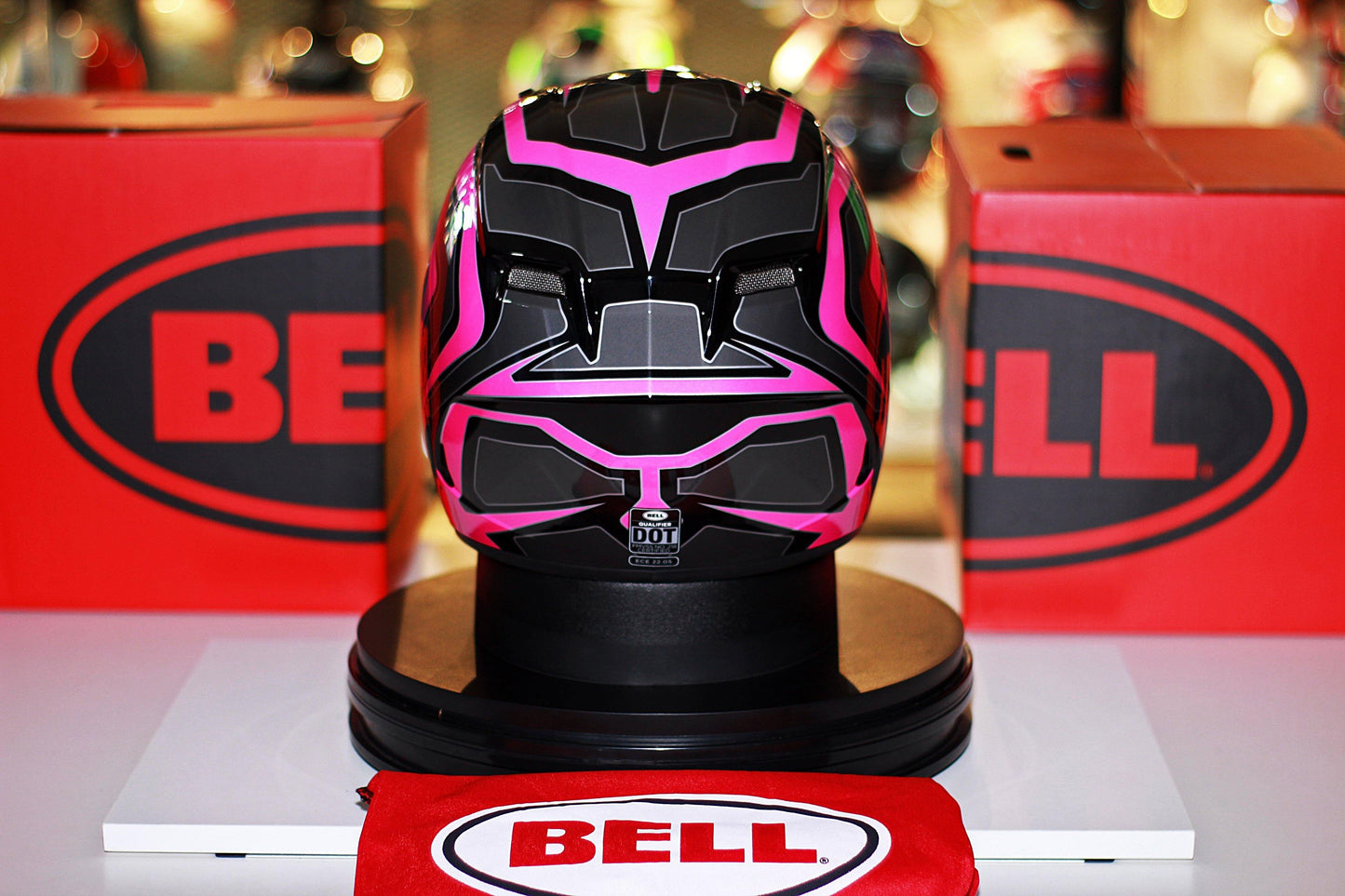 Bell Qualifier (Machine Black/Pink) - Durian Bikers