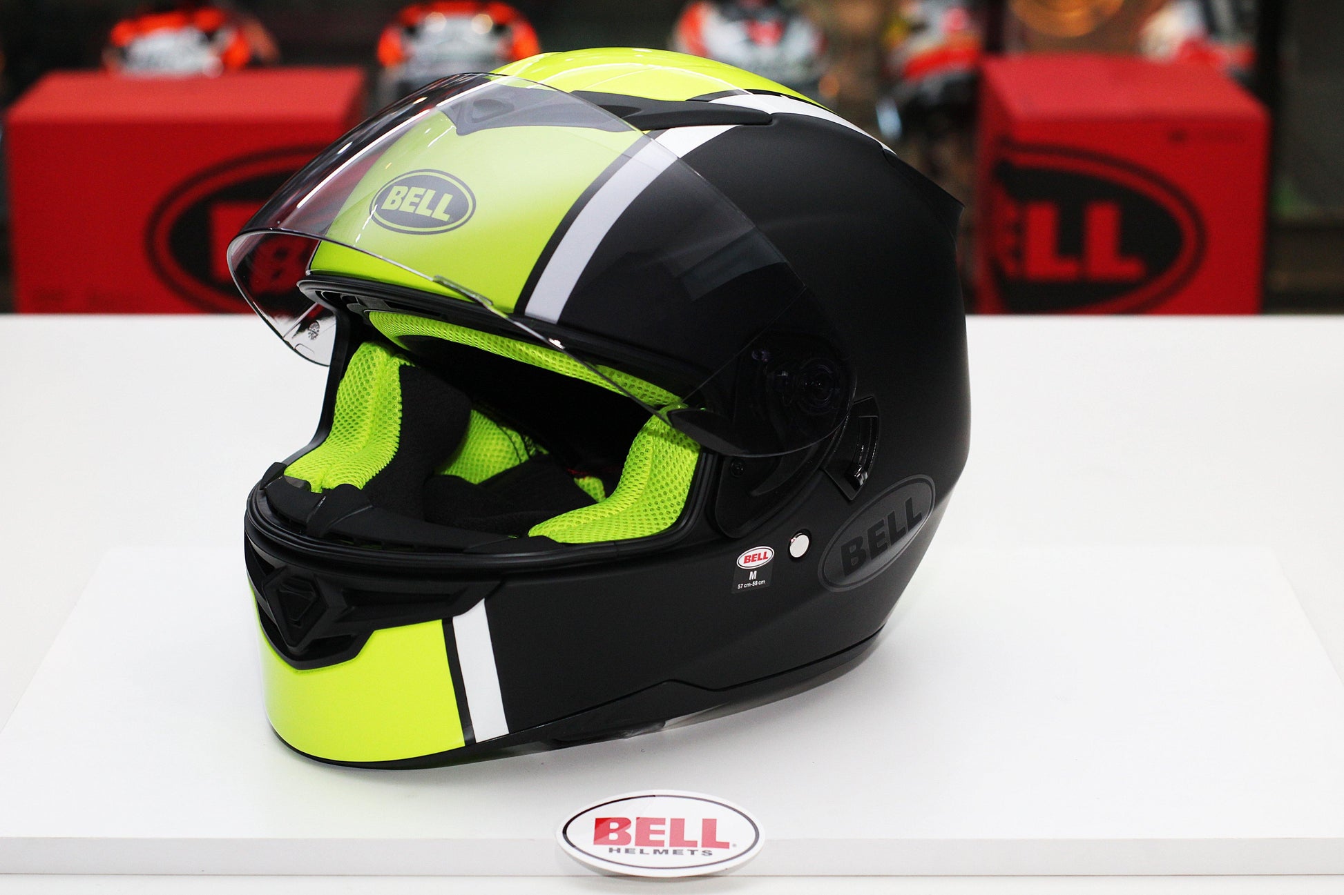Bell RS-2 (Rally Gloss Black/White/Hi-Viz Yellow) - Durian Bikers