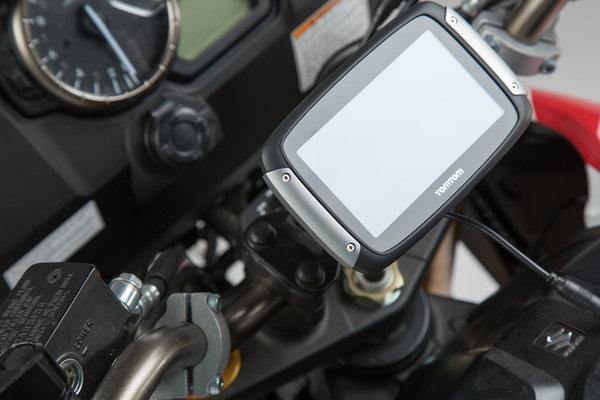 SW Motech GPS Mount for Handlebar (Black) fits for Suzuki V-Strom 650 ('17-) / 1000 ('14 -'16) - Durian Bikers