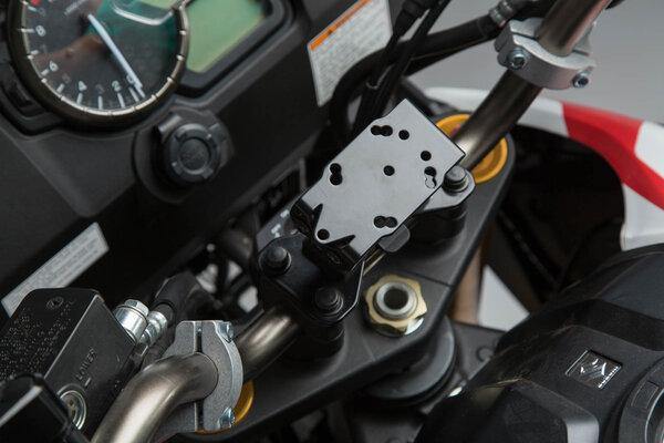 SW Motech GPS Mount for Handlebar (Black) fits for Suzuki V-Strom 650 ('17-) / 1000 ('14 -'16) - Durian Bikers