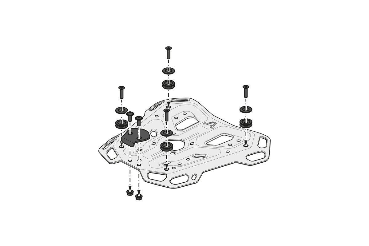 SW Motech Adventure Rack (Black) fits for Honda CRF1000L Africa Twin Adv Sports ('18-) - Durian Bikers