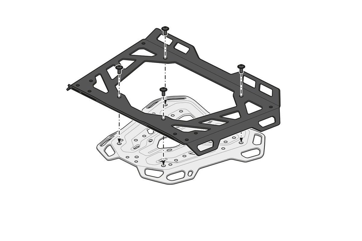 SW Motech Adventure Rack (Black) fits for Honda CRF1000L Africa Twin Adv Sports ('18-) - Durian Bikers