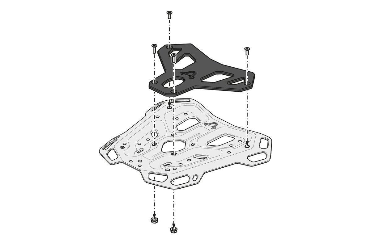 SW Motech Adventure Rack (Black) fits for Honda CRF1000L Africa Twin Adv Sports ('18-) - Durian Bikers
