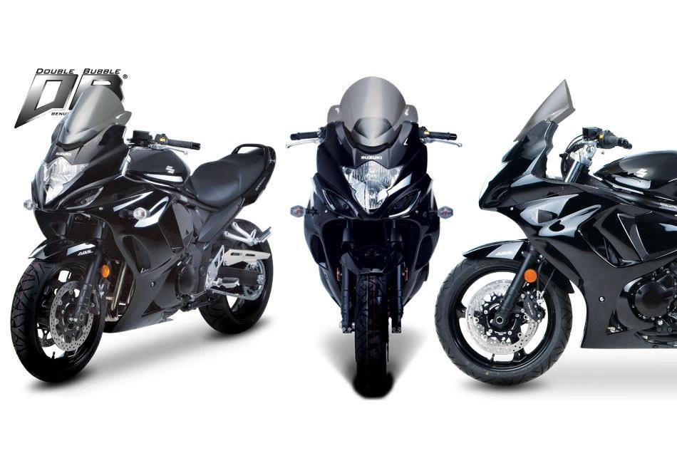 Zero Gravity Double Bubble Windscreen fits for Suzuki GSX 1250FA & GSX 650F (Light Smoke) - Durian Bikers