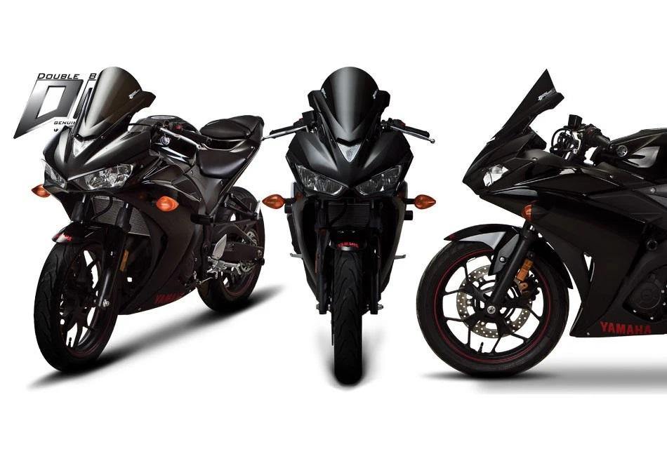 Zero Gravity Double Bubble Windscreen fits for Yamaha YZF-R3 / R25 ('15-'18) (Light Smoke) - Durian Bikers