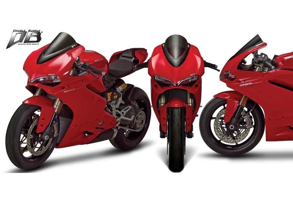Zero Gravity Double Bubble Windscreen fits for Ducati 1299 Panigale & 959 Panigale (Light Smoke) - Durian Bikers