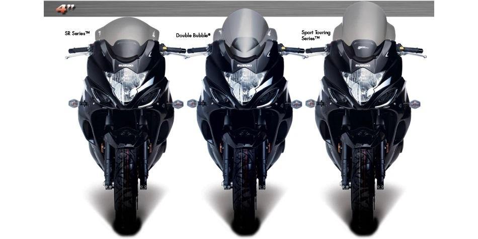 Zero Gravity Double Bubble Windscreen fits for Suzuki GSX 1250FA & GSX 650F (Light Smoke) - Durian Bikers