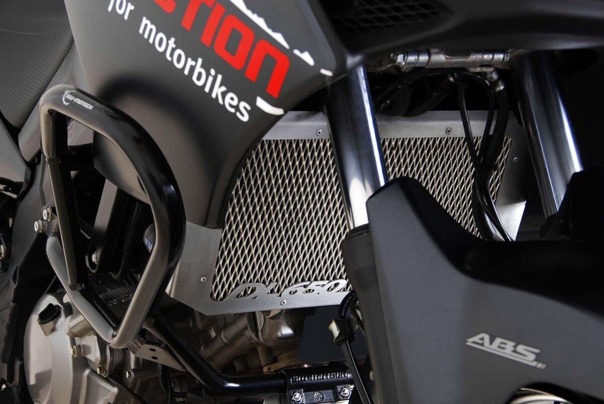 SW Motech Radiator Guard (Silver) fits for Suzuki DL 650 V-Strom ('04-'10) - Durian Bikers
