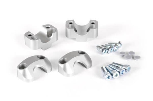 SW Motech Bar Converter Ø 22mm to Ø 28mm (H=20mm) (Silver) - Durian Bikers