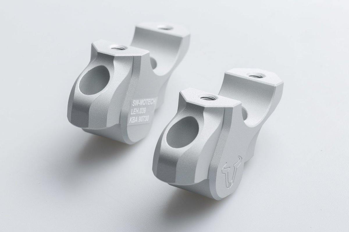 SW Motech Bar Back (H=32mm, Back=25mm) fits for BMW S1000XR ('15-), R1200GS LC ('13-), R1200GS LC Adventure ('13-) & R1200GS LC Rallye ('16-) (Silver) - Durian Bikers