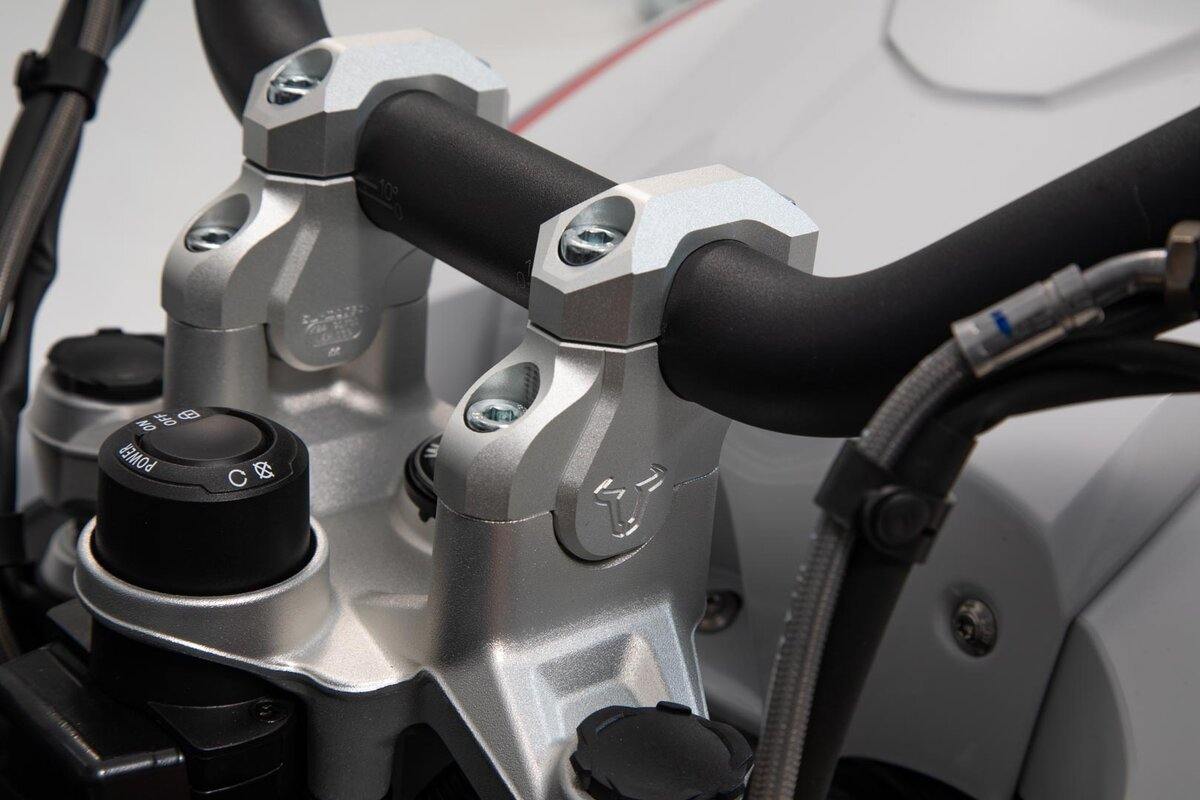 SW Motech Bar Back (H=32mm, Back=25mm) fits for BMW S1000XR ('15-), R1200GS LC ('13-), R1200GS LC Adventure ('13-) & R1200GS LC Rallye ('16-) (Silver) - Durian Bikers