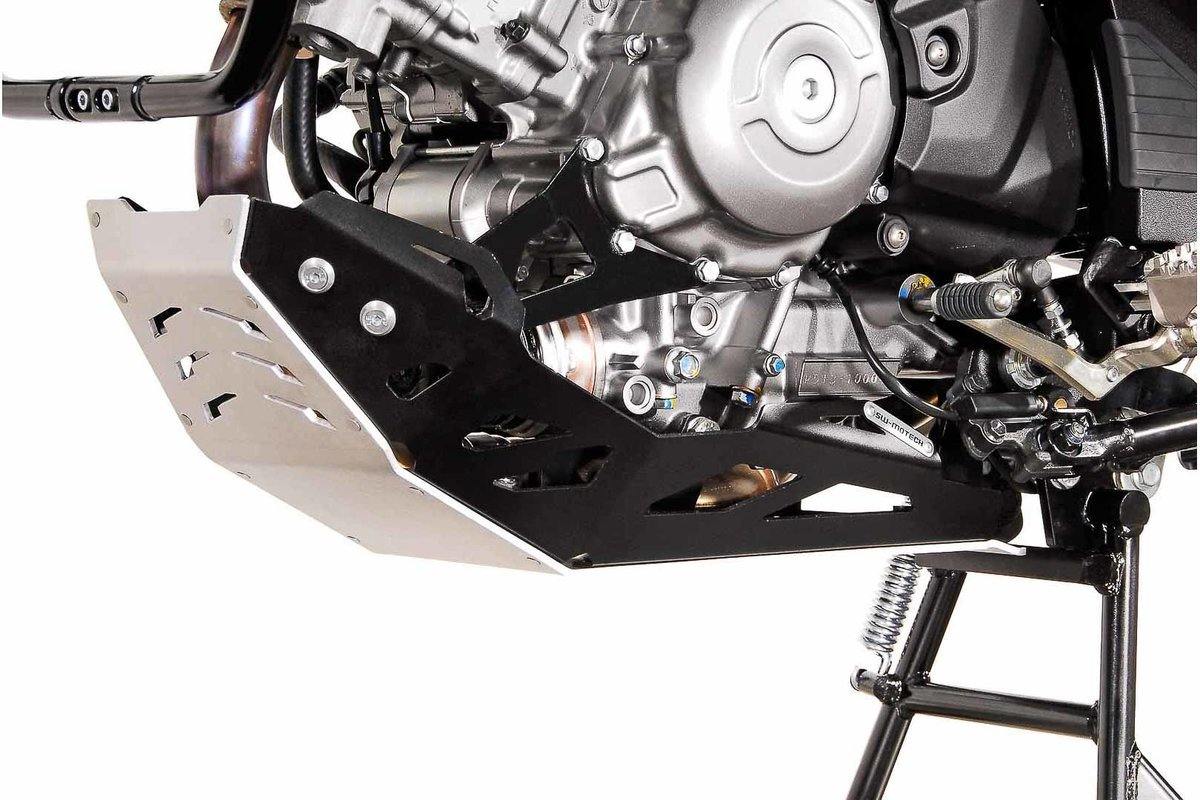 SW Motech Engine Guard (Black / Silver) fits for Suzuki DL650 ('11-) / V-Strom 650 / XT ('15-) - Durian Bikers