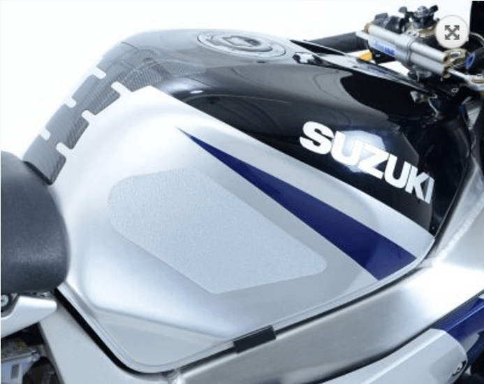 R&G Universal Tank Traction Grips (170mm x 75mm) (2Ppc) (Clear) - Durian Bikers