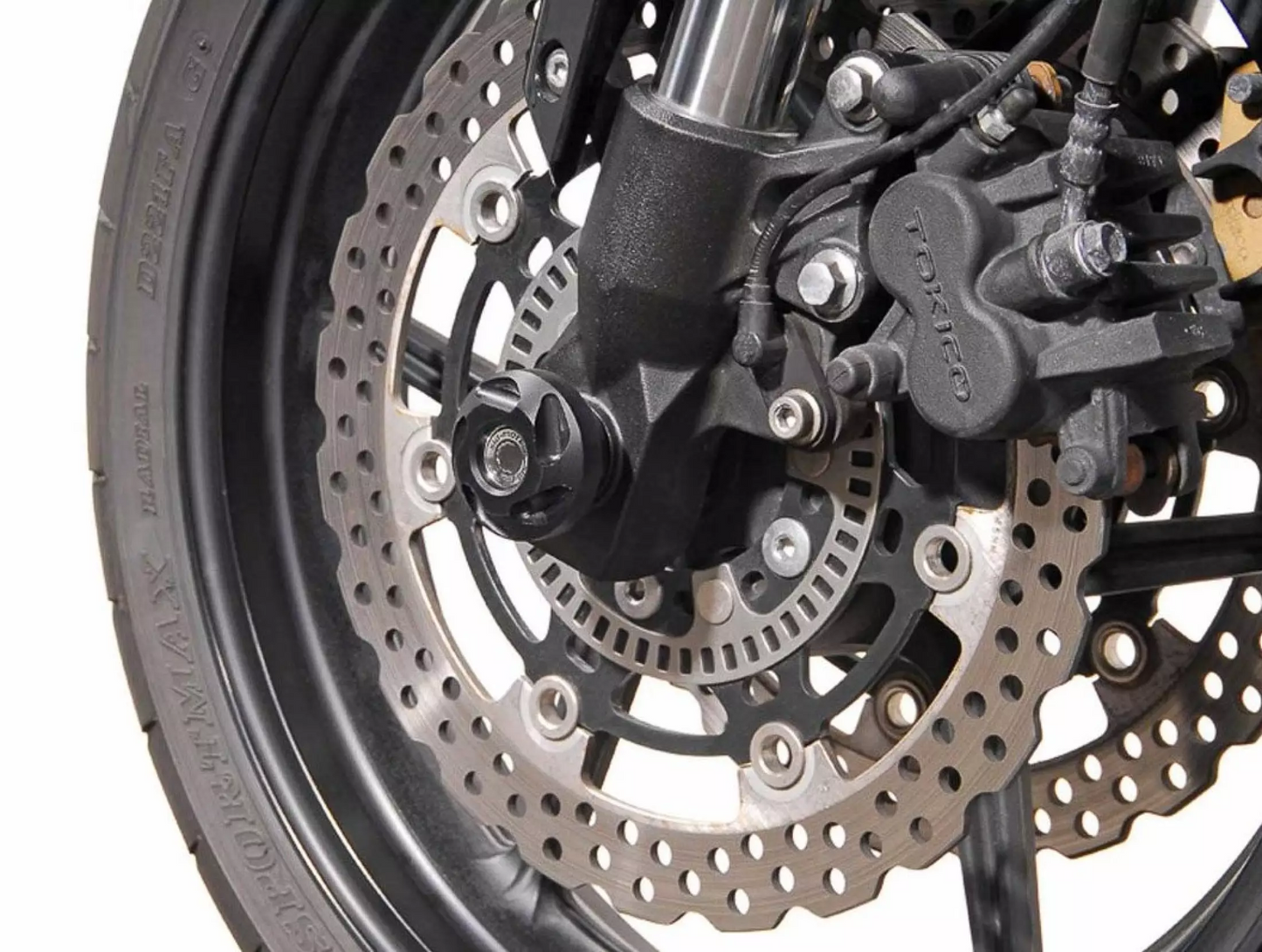 SW Motech Slider Set (Front Axle Black) fits for Kawasaki Versys 650 ('10-'14) - Durian Bikers