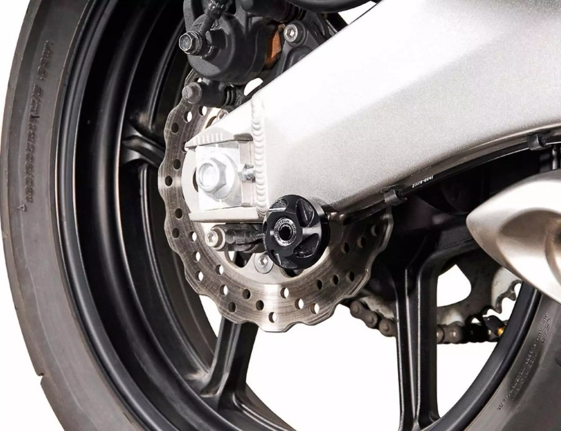 SW Motech Slider Set (Rear Axle Black) fits for Kawasaki Versys 650 ('10-'14) - Durian Bikers