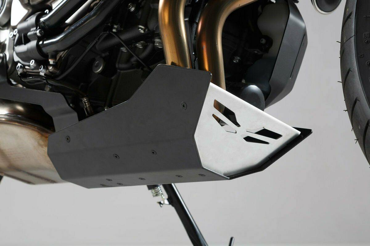 SW Motech Engine Guard (Black / Silver) fits for Yamaha MT-07 ('14-) / Tracer ('16-) / XSR700 ('16-) - Durian Bikers