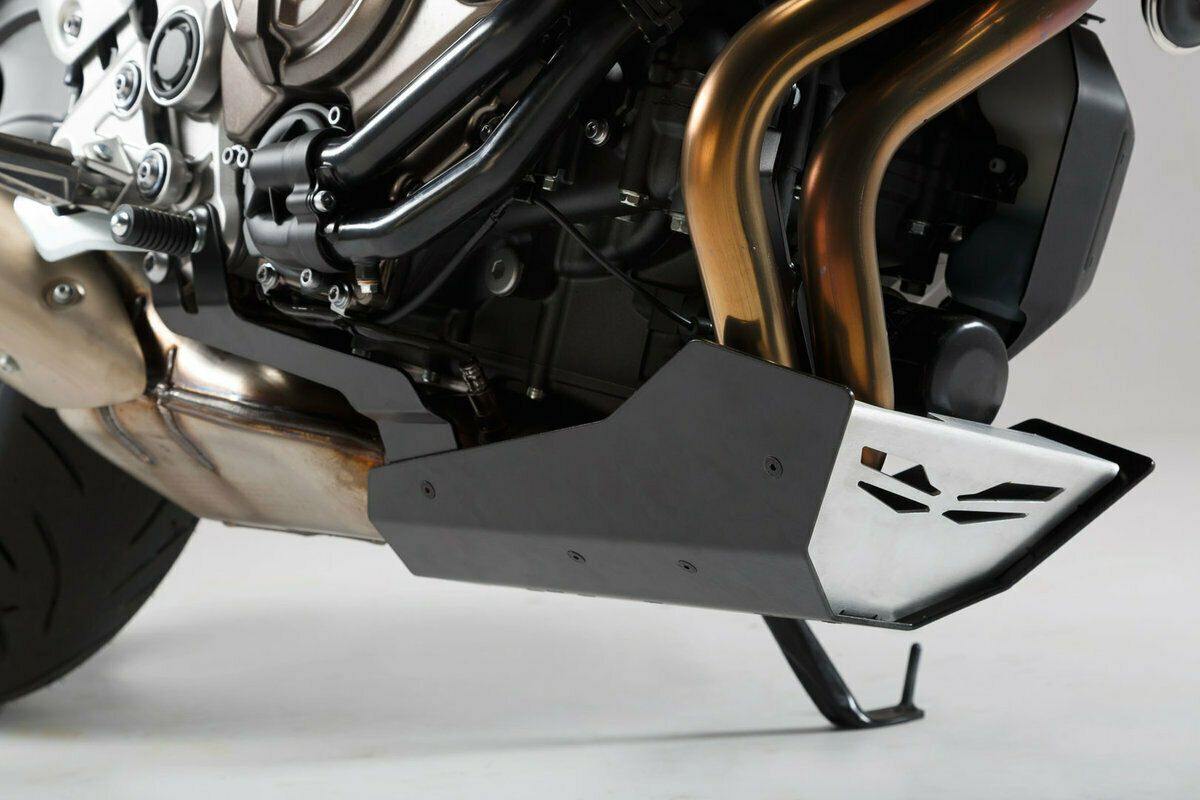 SW Motech Engine Guard (Black / Silver) fits for Yamaha MT-07 ('14-) / Tracer ('16-) / XSR700 ('16-) - Durian Bikers