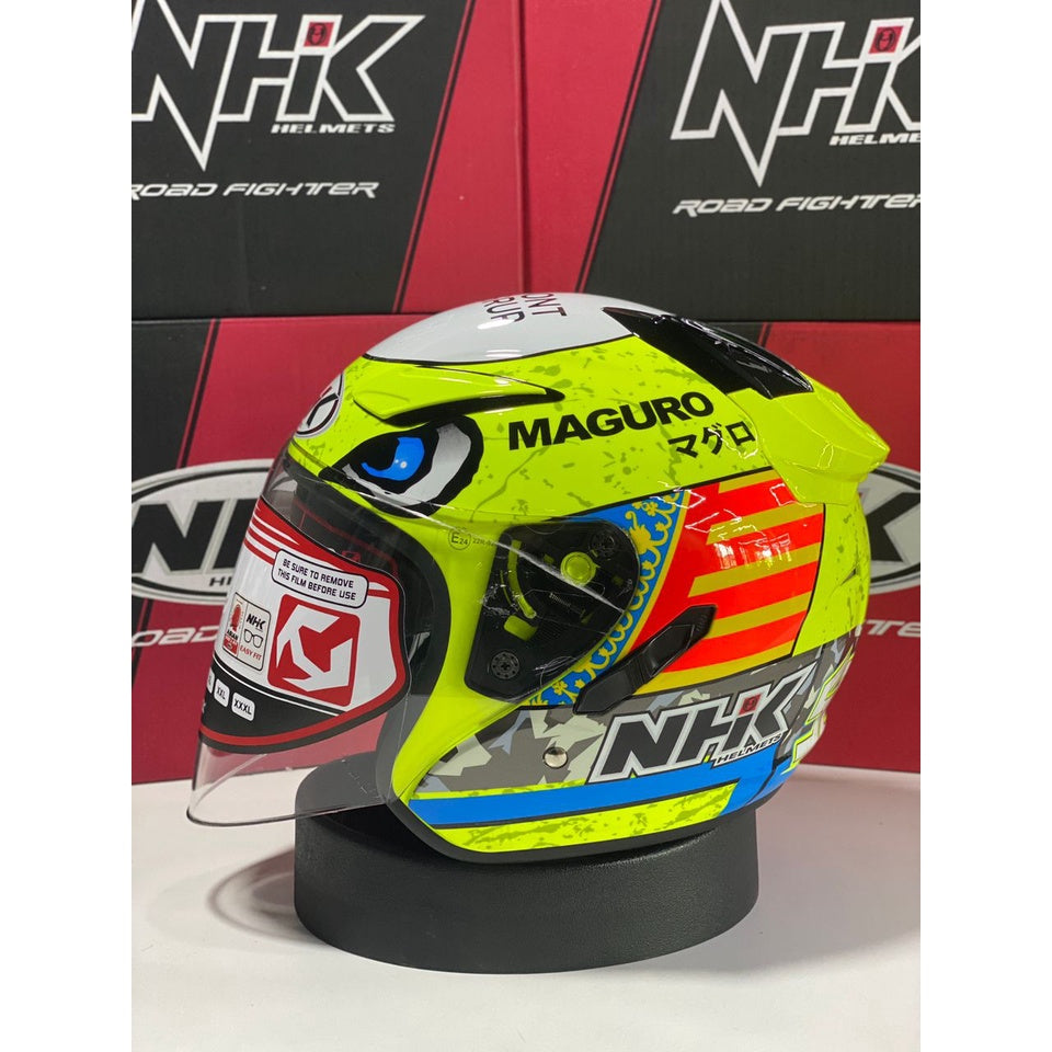 NHK Helmet R1 v2.0 Sergio #2 (Yellow Flo Glossy)