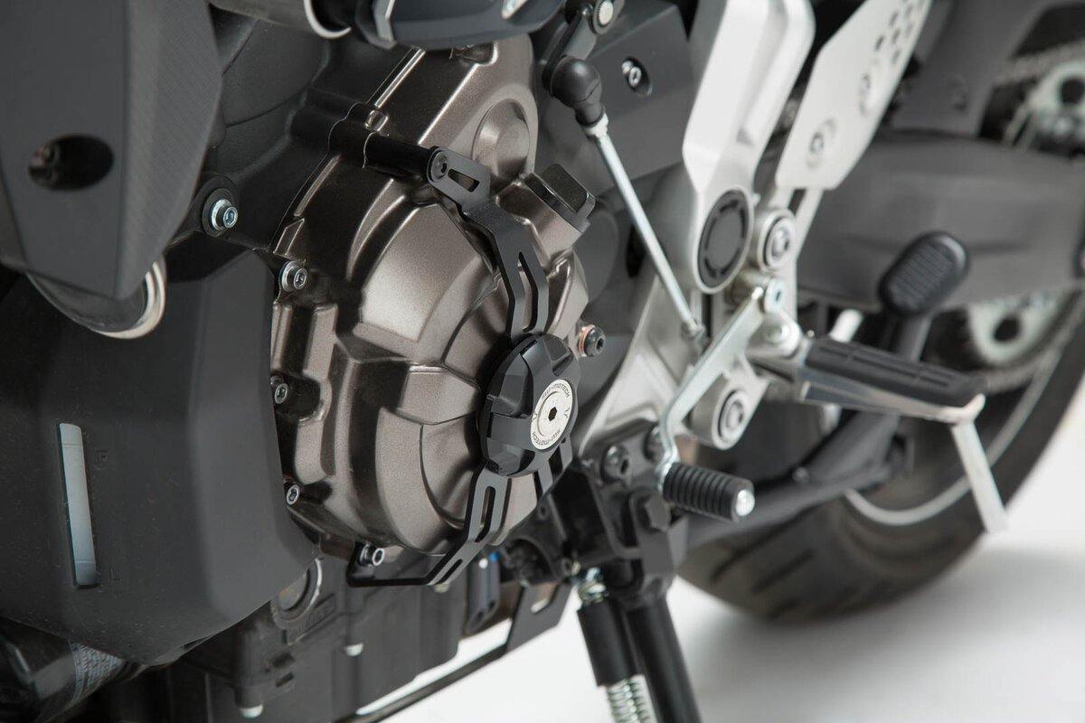 SW Motech Alternator Cover Guard (Black) fits for Yamaha MT-07 / Tracer, XSR700 ('14-'19) - Durian Bikers