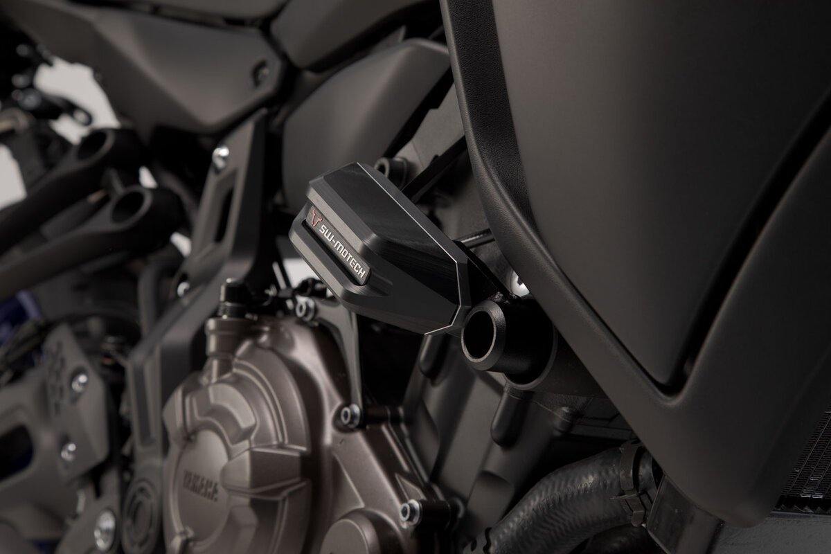 SW Motech Slider Set (Frame Black) fits for Yamaha MT-07 ('14-) - Durian Bikers