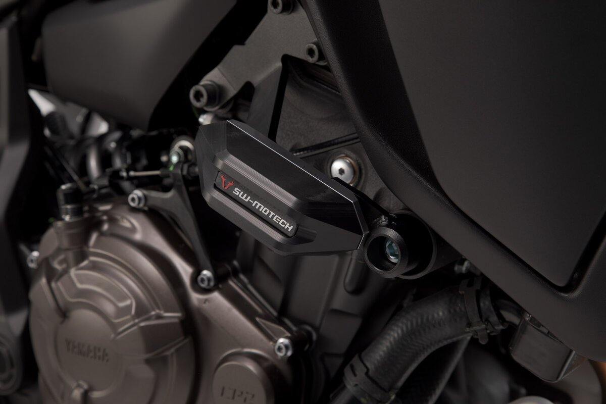 SW Motech Slider Set (Frame Black) fits for Yamaha MT-07 ('14-) - Durian Bikers